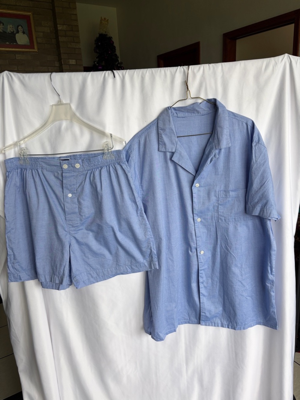 Club Room Men’s 100% COTTON OXFORD Shorts PAJAMA SET